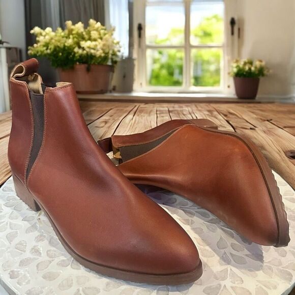 NISOLO Anthropologie $228 Chelsea Boots Women’s 9 Leather Ankle NEW Sustainable - Picture 12 of 16